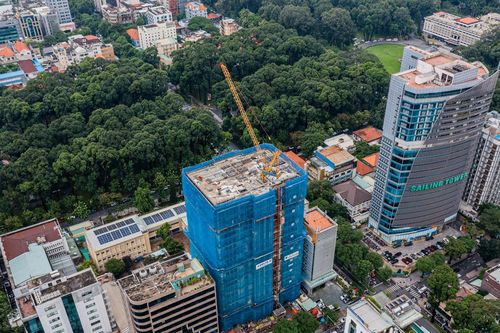 Cận cảnh cao ốc trên 'đất vàng' của Tân Hoàng Minh đã 'về tay' ngân hàng