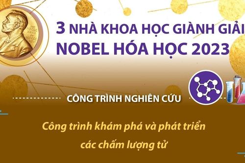 3 nhà khoa học giành Giải Nobel Hóa học 2023