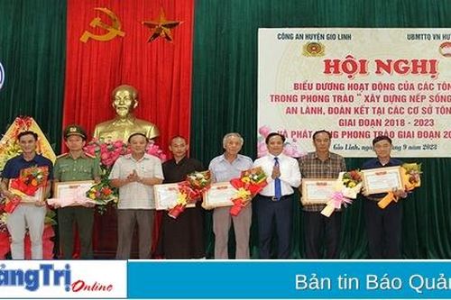 Huyện Gio Linh đẩy mạnh phong trào 'Xây dựng nếp sống văn minh, an lành, đoàn kết tại các cơ sở tôn giáo'