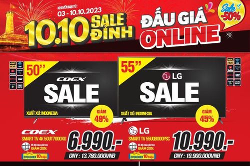 MediaMart siêu sale 50% hàng điện máy, công nghệ dịp 10.10