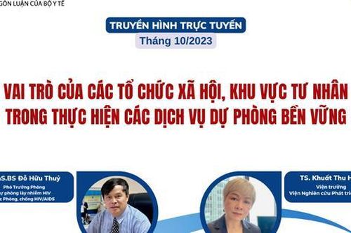 Truyền hình trực tuyến: 'Vai trò của các tổ chức xã hội, khu vực tư nhân trong thực hiện các dịch vụ dự phòng bền vững'