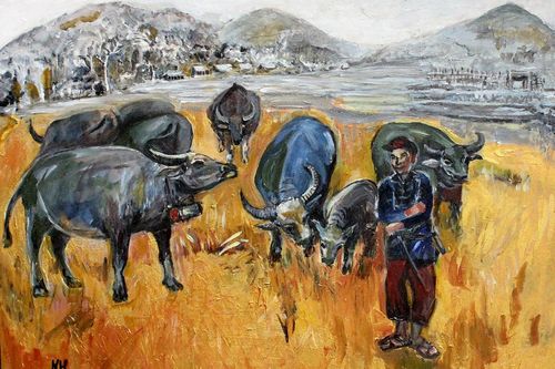 Hòa nhịp sắc màu thiên nhiên trong triển lãm tranh 'Màu nắng'