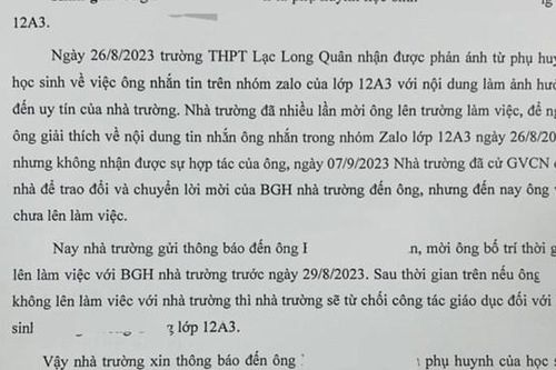 Từ chối giáo dục học sinh vì phụ huynh 'tố' trường lạm thu: Sở GDĐT Hà Nội nói gì?
