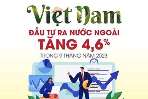 Tổng vốn đầu tư của Việt Nam ra nước ngoài tăng 4,6%