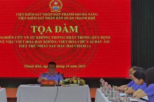 Lý do Viện KSND ở Đà Nẵng tổ chức tọa đàm để nghiên cứu việc viết hoa sau dấu hai chấm?