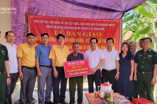 Ngành Văn hóa và Thể thao hỗ trợ xây dựng nhà tình nghĩa tại huyện Thanh Chương