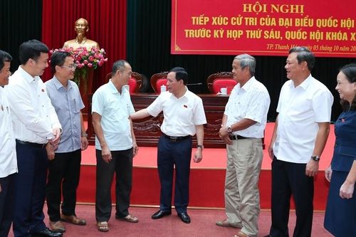 Thanh Hóa: Đoàn ĐBQH tỉnh tiếp xúc cử tri TP. Thanh Hóa trước Kỳ họp thứ Sáu