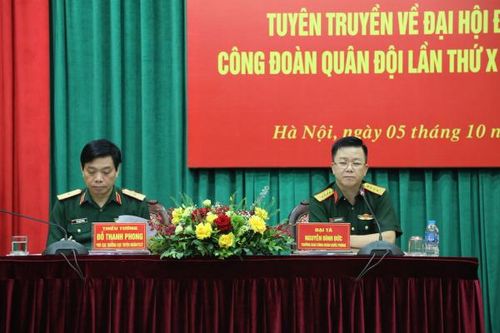 Gần 400 đại biểu sẽ dự Đại hội đại biểu Công đoàn Quân đội lần thứ X