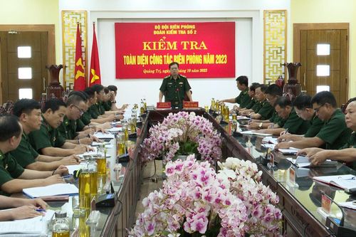 Kiểm tra toàn diện công tác Biên phòng năm 2023 tại BĐBP Quảng Trị