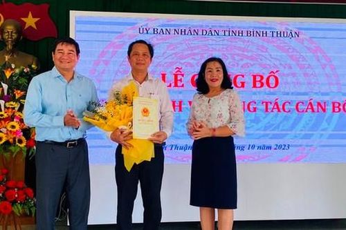 Bổ nhiệm Phó Giám đốc Sở Giáo dục và Đào tạo tỉnh Bình Thuận