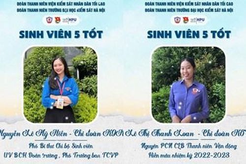 Đại học Kiểm sát Hà Nội trao danh hiệu 'Sinh viên 5 tốt' năm học 2022 -2023