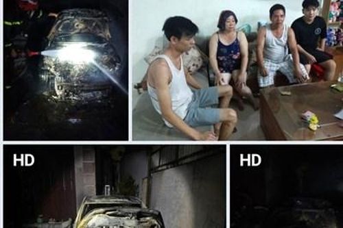 Ô tô bốc cháy trong gara, 4 người may mắn thoát nạn