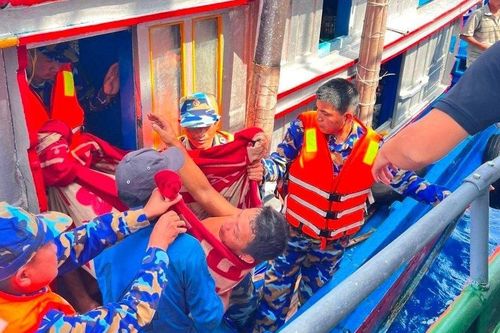 Thuyền viên bị cá đâm đã đưa vào đảo Phú Quý cấp cứu kịp thời