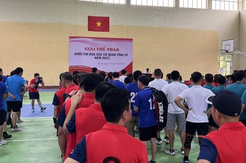 Hơn 200 vận động viên tham gia Giải thể thao Khối Thi đua các cơ quan Tỉnh ủy năm 2023