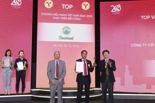 Sanvinest Khánh Hòa được vinh danh Thương hiệu mạnh Việt Nam 2022-2023
