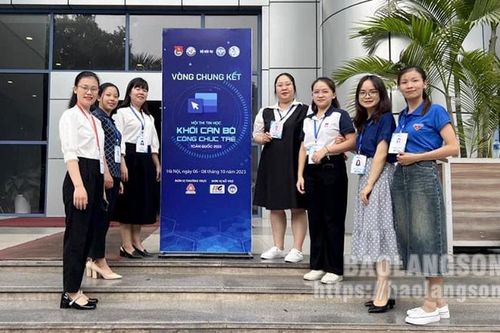 4/6 thí sinh của tỉnh Lạng Sơn đạt giải tại Hội thi Tin học khối cán bộ, công chức trẻ toàn quốc năm 2023