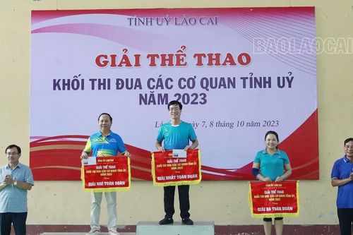 Văn phòng Tỉnh ủy Nhất toàn đoàn Giải thể thao Khối Thi đua các cơ quan Tỉnh ủy năm 2023