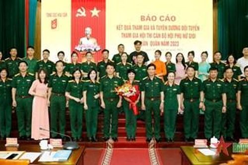 Tổng cục Hậu cần tuyên dương đội tuyển tham gia Hội thi cán bộ Hội phụ nữ giỏi toàn quân