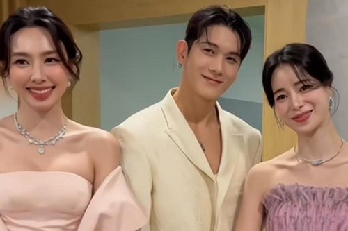 Hoa hậu Thùy Tiên cùng vợ chồng Trấn Thành, Hari Won gặp ác nữ phim 'The Glory'