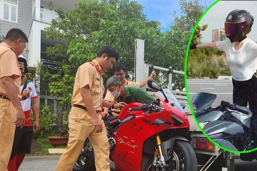 Người mẫu Ngọc Trinh bị 2 lần xử phạt, CSGT đến nhà tạm giữ xe