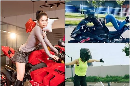 Ngọc Trinh 'làm xiếc' với mô tô trên đường có vi phạm pháp luật?