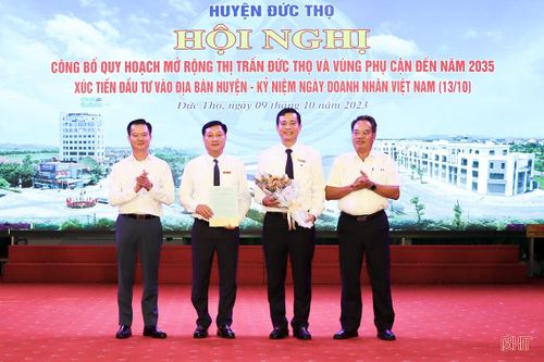 Công bố quy hoạch mở rộng thị trấn Đức Thọ và vùng phụ cận đến năm 2035