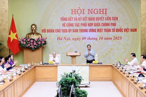 Chính phủ và Đoàn Chủ tịch Ủy ban MTTQ tổng kết công tác phối hợp