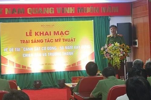 Khai mạc Trại sáng tác mỹ thuật về đề tài Cảnh sát Cơ động