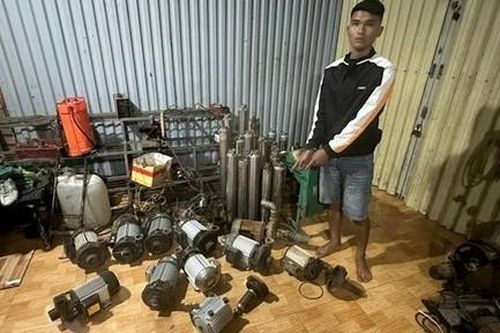 Bắt băng dùng ôtô đi trộm cả trăm môtơ bơm nước của người dân