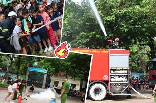 Tween Tiểu học Nam Thành Công thử sức làm lính cứu hỏa, học kỹ năng phòng cháy chữa cháy