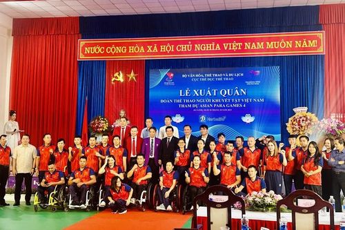 Lễ xuất quân của Đoàn Thể thao người khuyết Việt Nam tham dự Asian Para Games 4