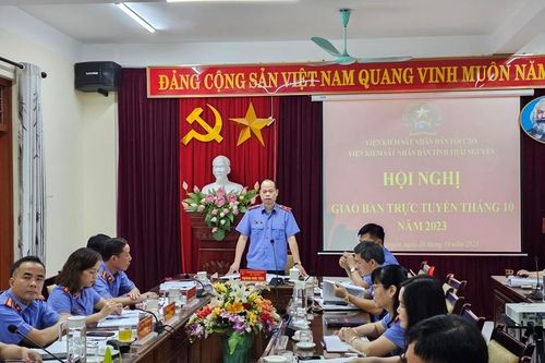 VKSND tỉnh Thái Nguyên giao ban công tác tháng 10/2023