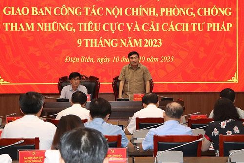 Giao ban công tác nội chính 9 tháng năm 2023