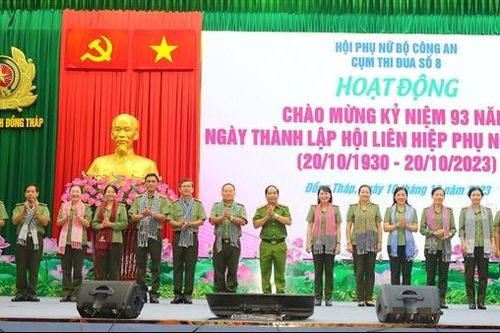 Cụm thi đua số 8 Hội phụ nữ Bộ Công an tổ chức hoạt động tại Đồng Tháp
