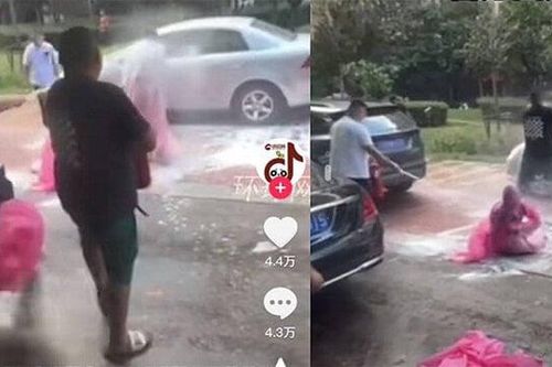 Xịt bình cứu hỏa khiến phù dâu ngã lăn ra đất, trò đùa đám cưới gây phẫn nộ