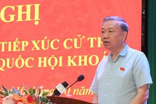 Đại tướng Tô Lâm trả lời cử tri về giải phóng mặt bằng, tái định cư, chế độ chính sách, trang thiết bị làm việc cho công an xã