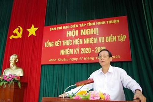 Ninh Thuận: Tổng kết nhiệm vụ diễn tập nhiệm kỳ 2020 - 2025