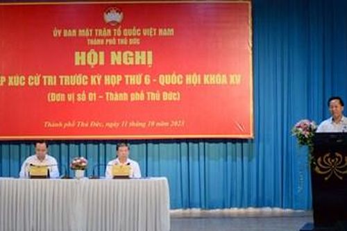 Tổ đại biểu Quốc hội khóa XV- Đơn vị số 1, thành phố Thủ Đức tiếp xúc cử tri