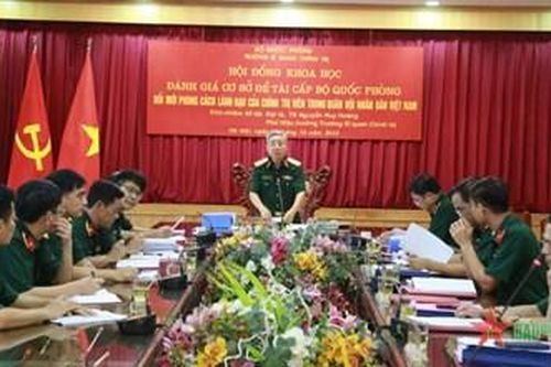 Trường Sĩ quan Chính trị tổ chức Hội nghị đánh giá cơ sở Đề tài khoa học cấp Bộ Quốc phòng năm 2023