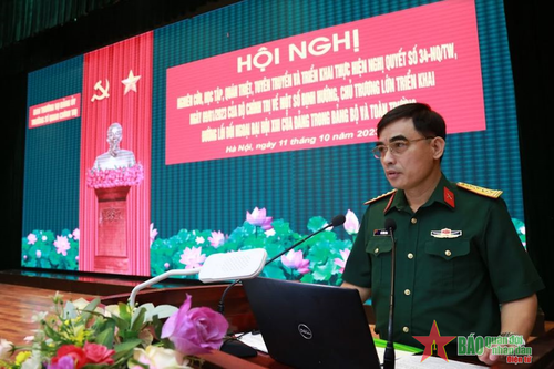 Trường Sĩ quan Chính trị: Hội nghị quán triệt, tuyên truyền và triển khai thực hiện Nghị quyết số 34-NQ/TW của Bộ Chính trị