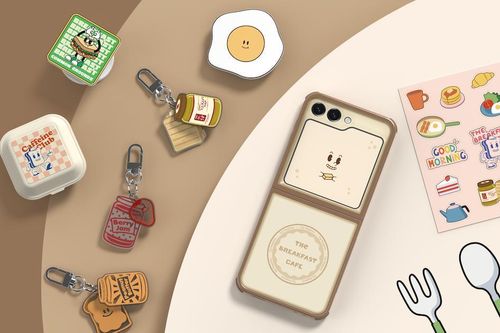 'Chào buổi sáng' theo phong cách của bộ phụ kiện 'The Breakfast Café' độc quyền cho Galaxy Z Flip5