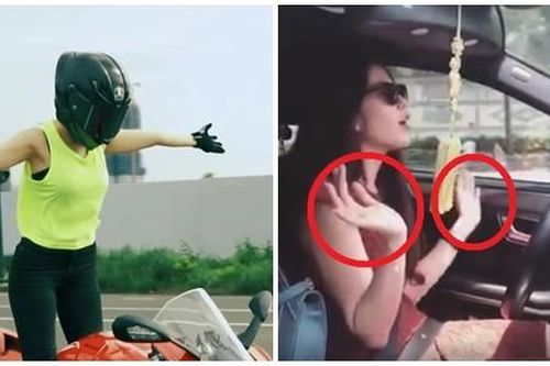 Không chỉ Ngọc Trinh, loạt sao bị 'ném đá' vì buông tay khi lái xe