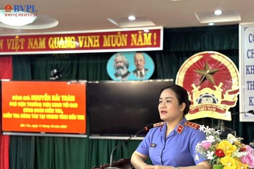 Phó Viện trưởng VKSND tối cao kiểm tra công tác tại VKSND tỉnh Bến Tre