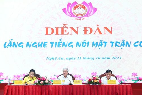 Cán bộ Mặt trận Nghệ An nêu nhiều ý kiến tâm huyết tại Diễn đàn 'Lắng nghe tiếng nói Mặt trận cơ sở'