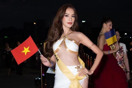 Hoàng Phương không được ưu ái khi thi Miss Grand tại quê nhà