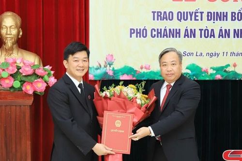 Công bố quyết định bổ nhiệm Phó Chánh án Tòa án nhân dân tỉnh Sơn La
