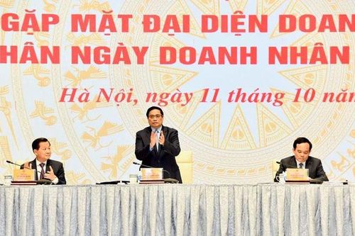 Thủ tướng Phạm Minh Chính chủ trì Hội nghị Thường trực Chính phủ với đại diện doanh nhân