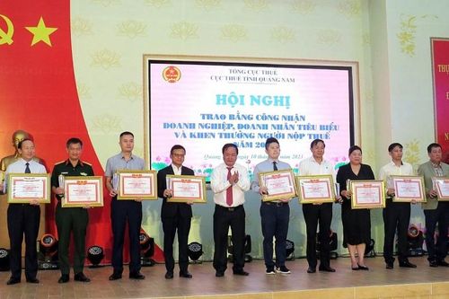 Cục Thuế Quảng Nam: Tôn vinh 173 tổ chức, cá nhân thực hiện tốt nghĩa vụ thuế
