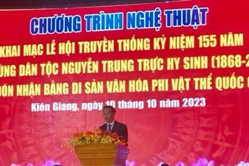 Lễ hội Đình thần Nguyễn Trung Trực là di sản văn hóa phi vật thể cấp quốc gia