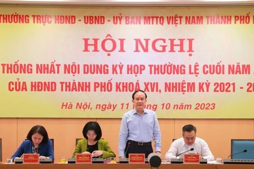 Thống nhất nội dung kỳ họp cuối năm 2023 của HĐND thành phố Hà Nội